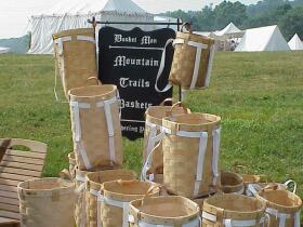 Pile of pack baskets