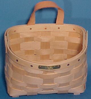 LARGE WALL BASKET - Leather Handle